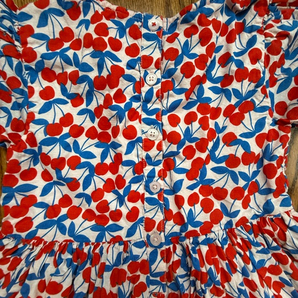 Mini Boden Madeline Woven Dress in Chalk Pink Cherries 7-8 Years - Picture 5 of 9